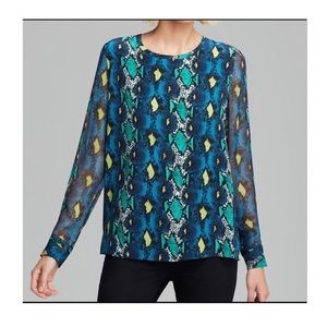 Equipment Snake Print Silk Blouse - Small